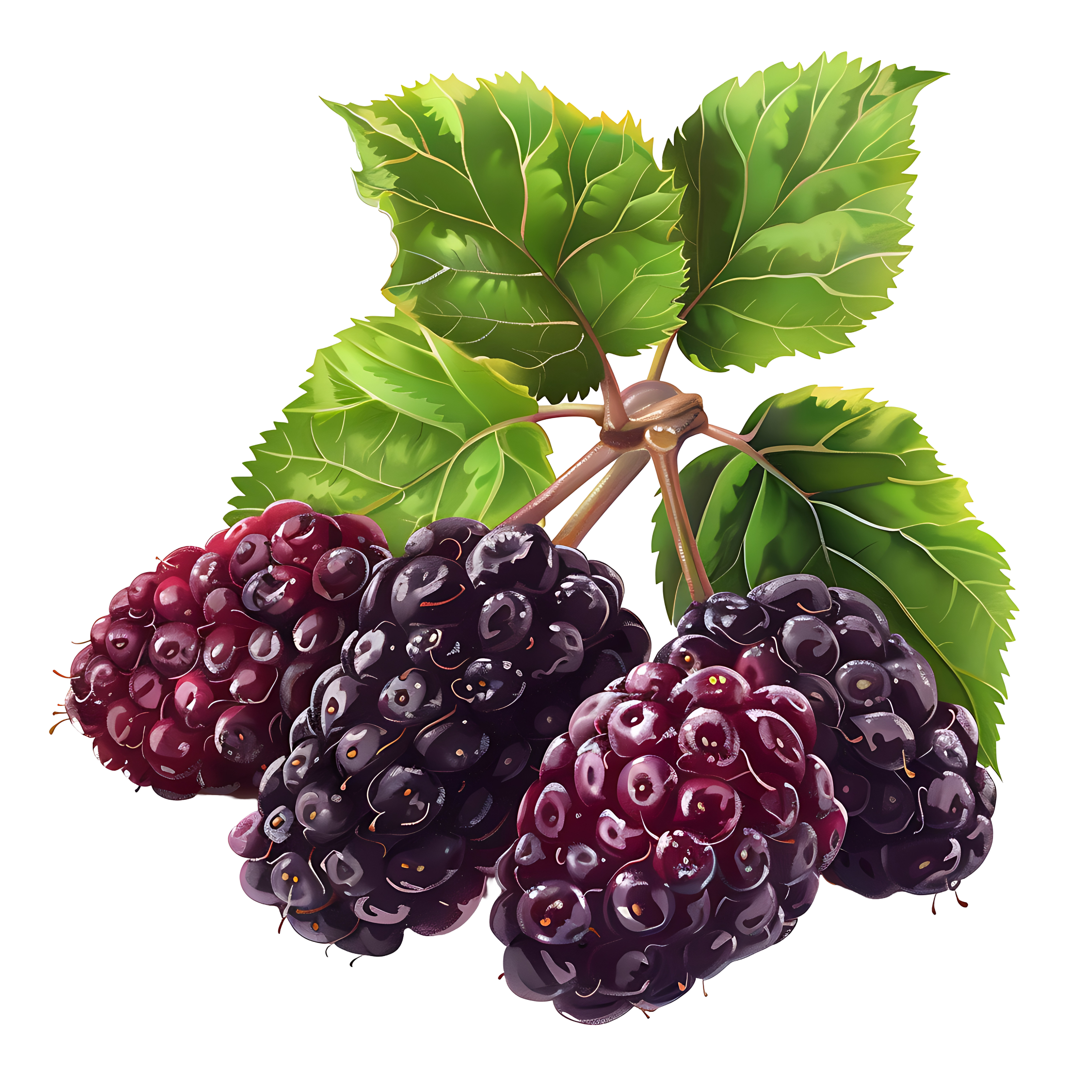 Mulberry PNG Transparent Free Clipart for Design