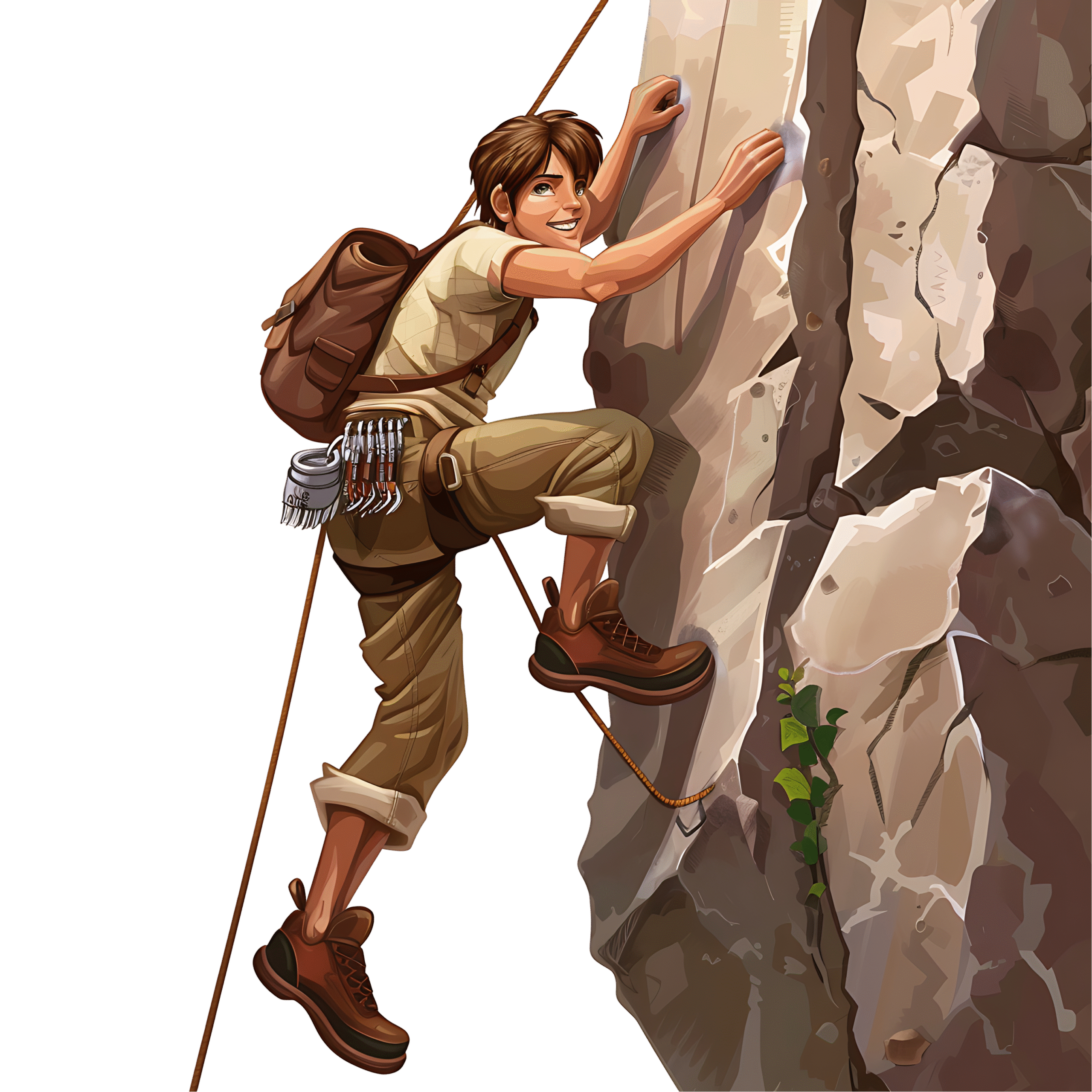 Rock Climber PNG Image High-Quality Clipart