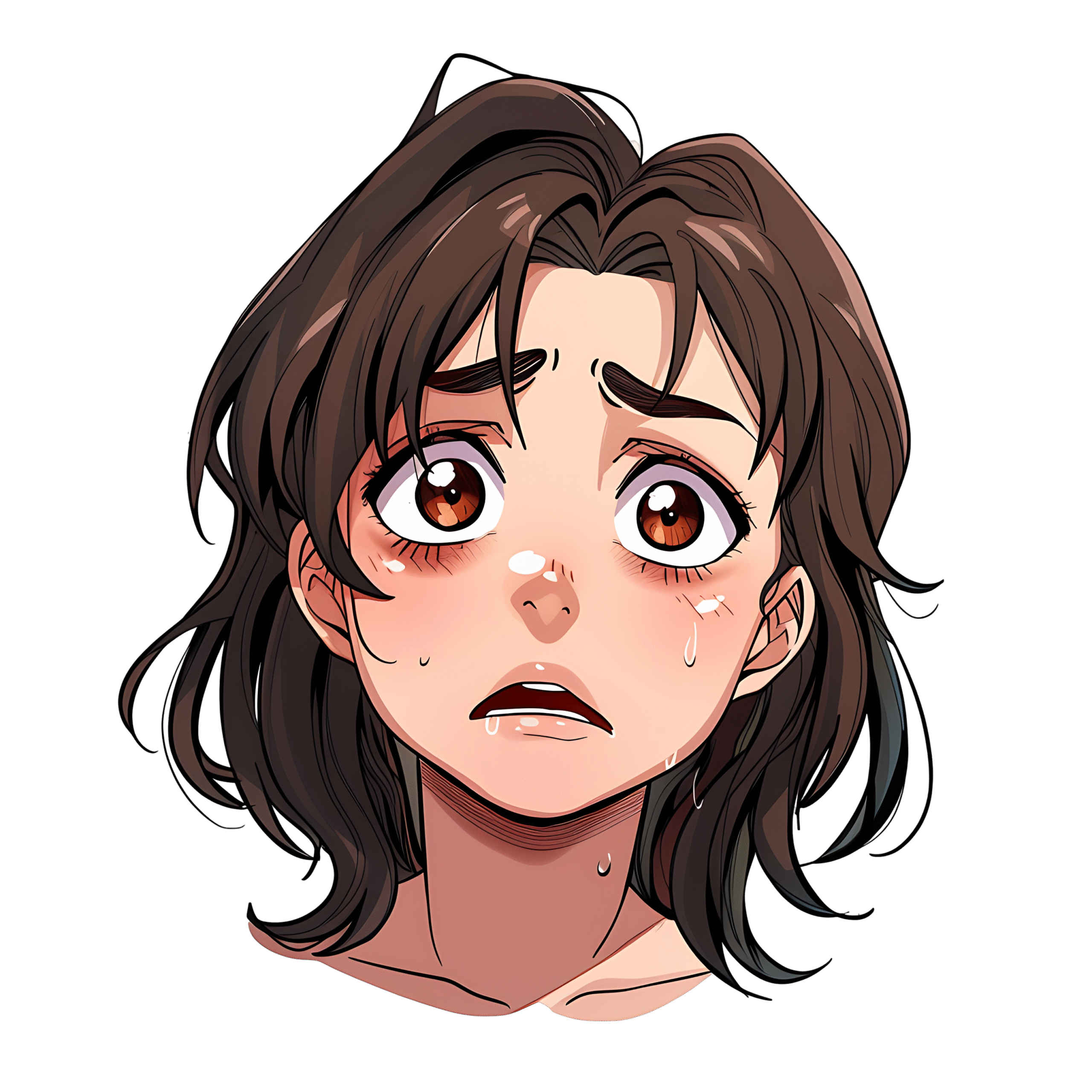 Tired Face Anime PNG Image No Background High-Quality