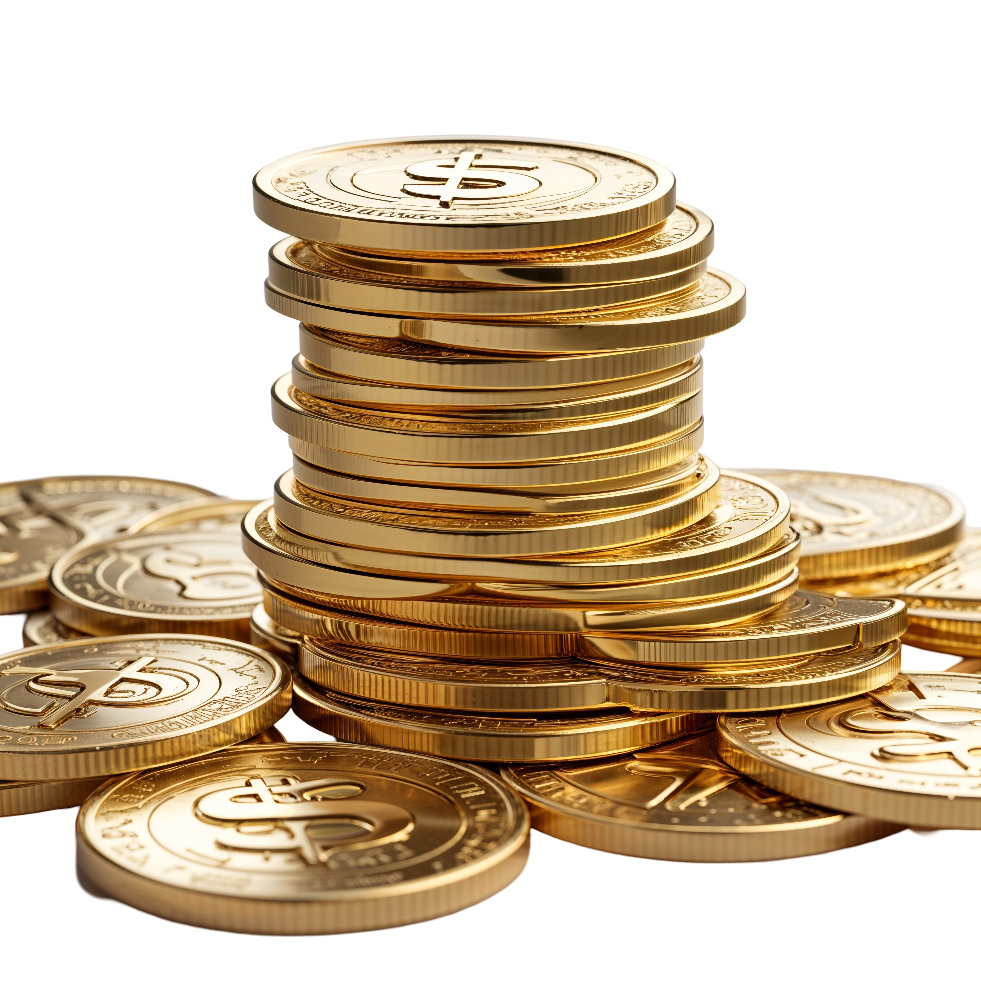 Gold Coins PNG Image High-Quality Treasure Clipart