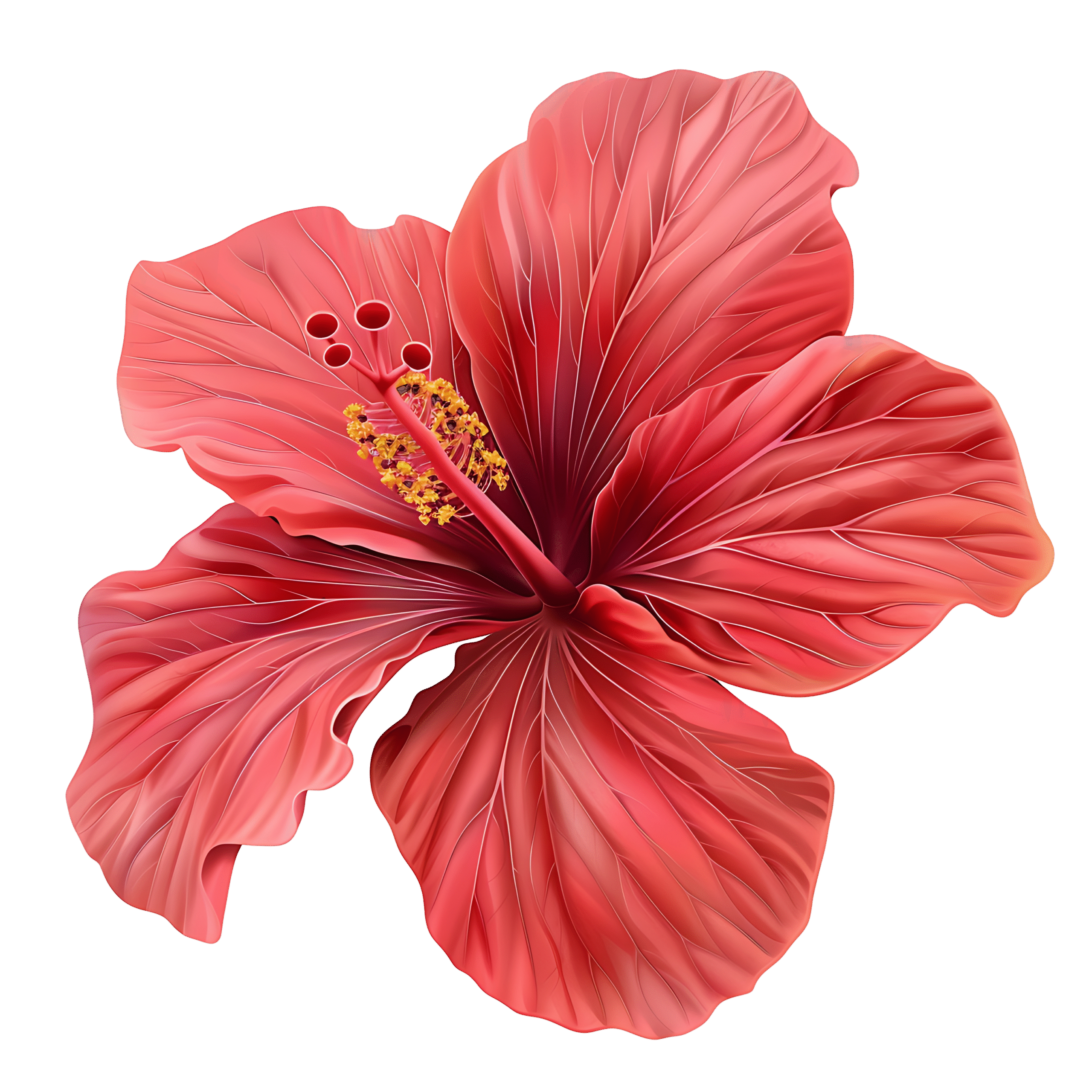 Hibiscus Bloom PNG Clipart High-Quality Transparent Image
