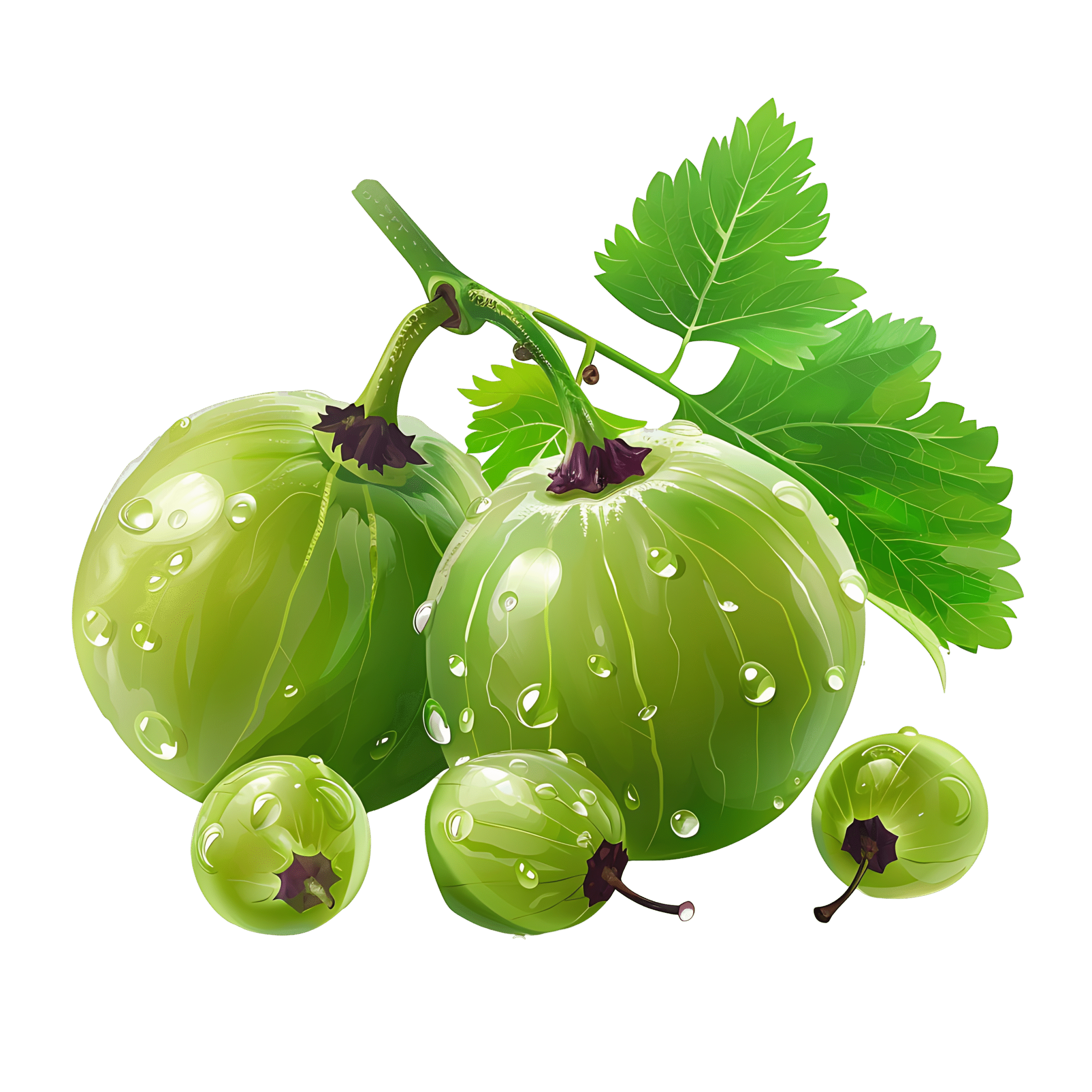 Gooseberry PNG Cartoon Cute Fruit Illustration Free