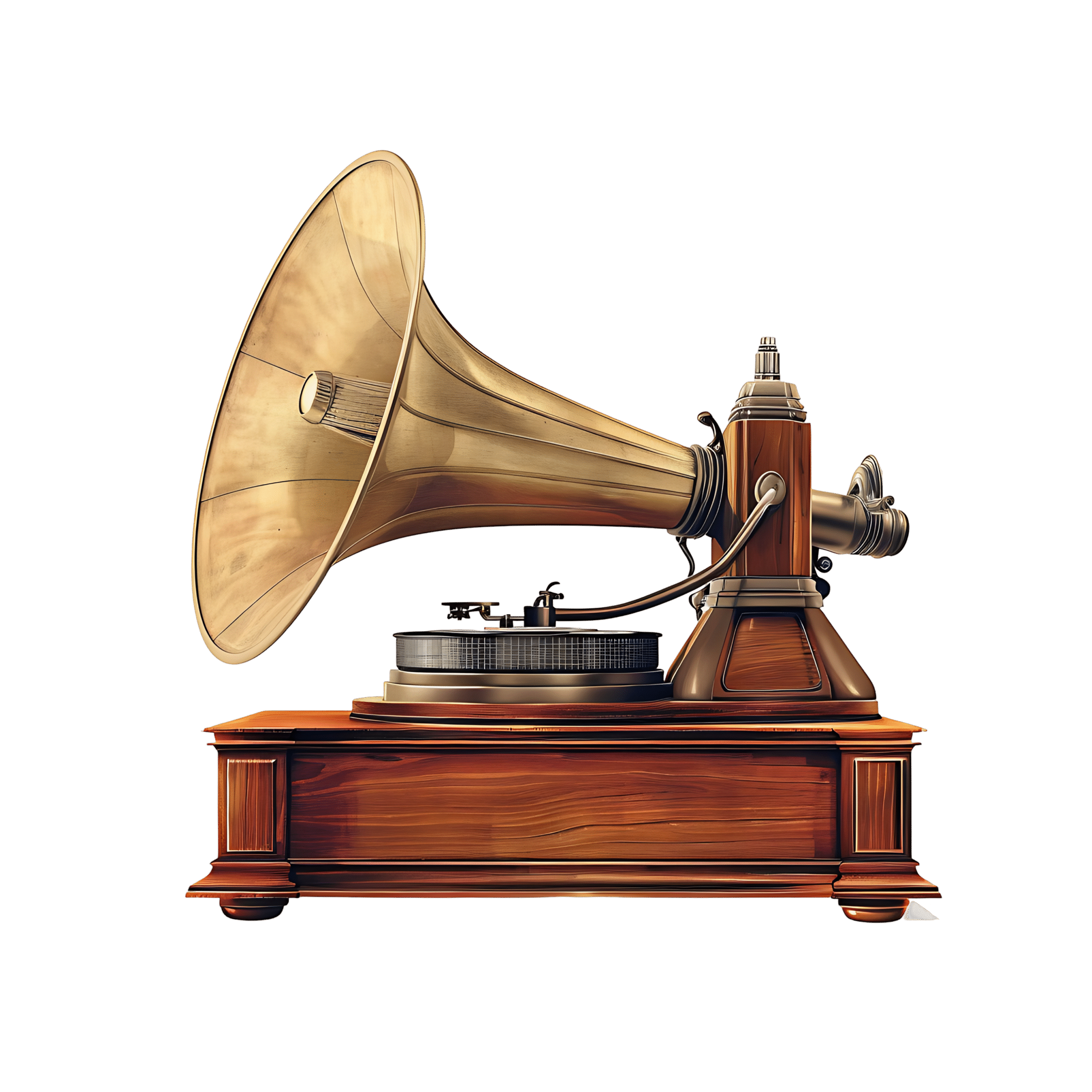 Phonograph PNG Transparent No Background Illustration