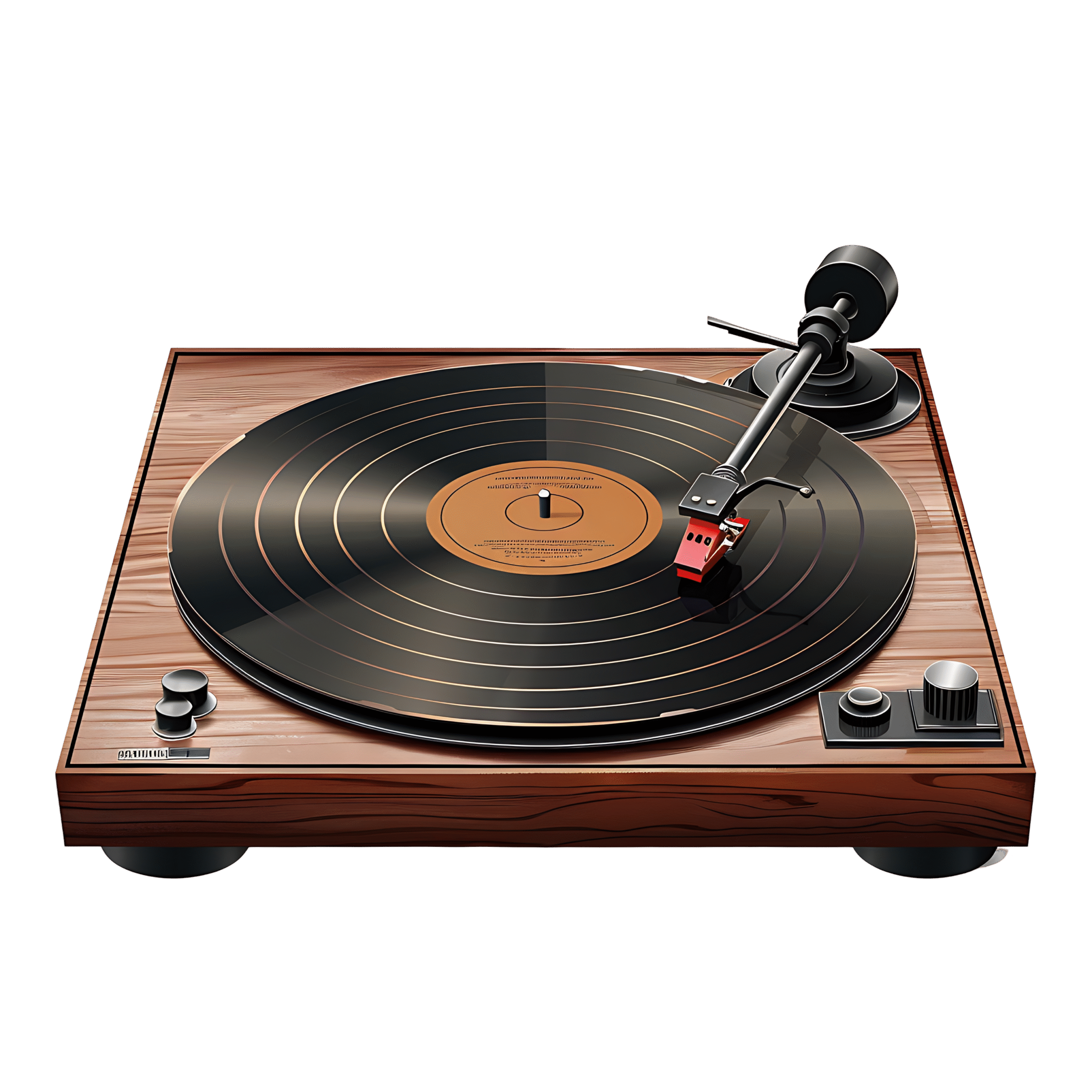 Vinyl Record Player PNG HD Retro Music Design Element