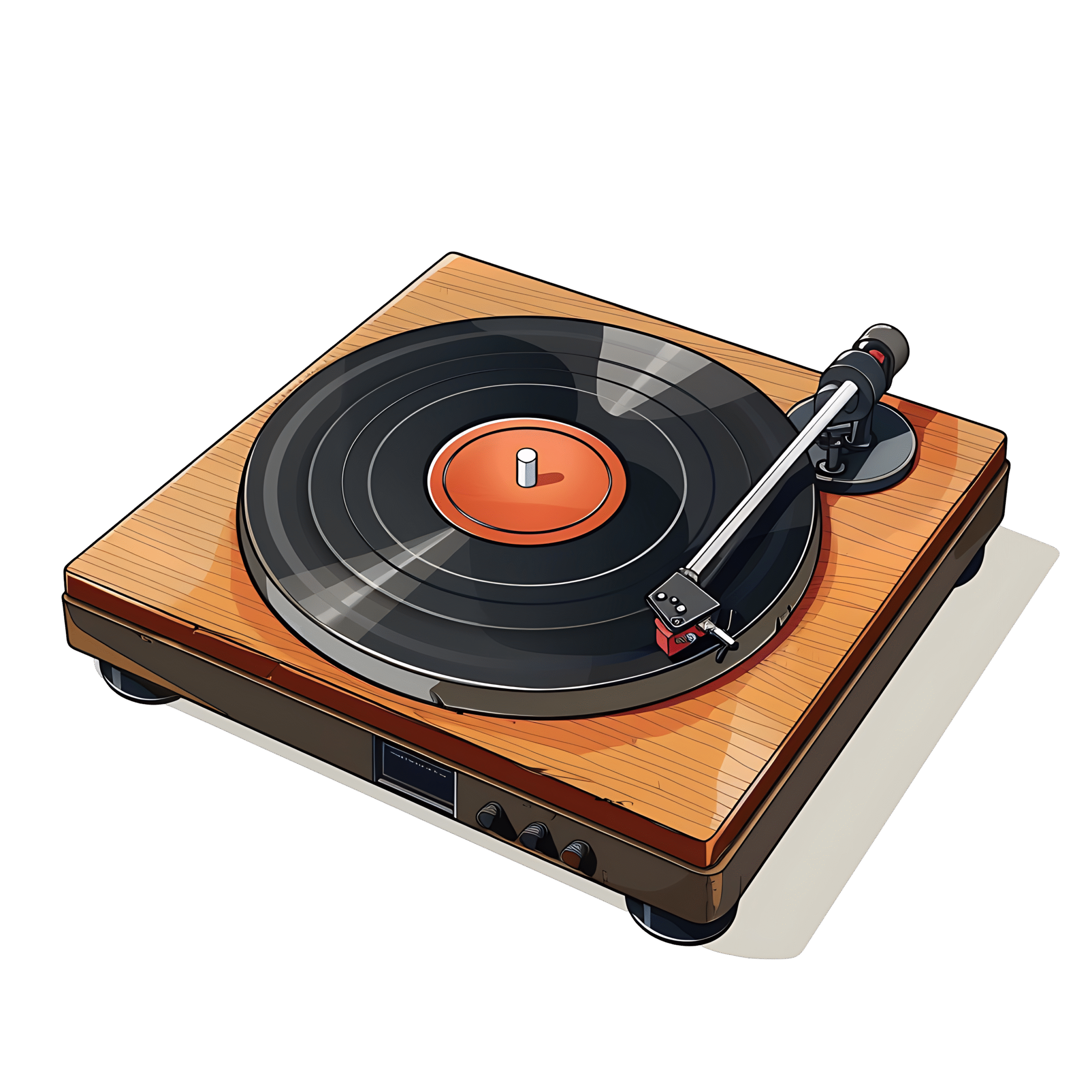 Vinyl Record Player PNG Clipart Free Vintage Turntable Image