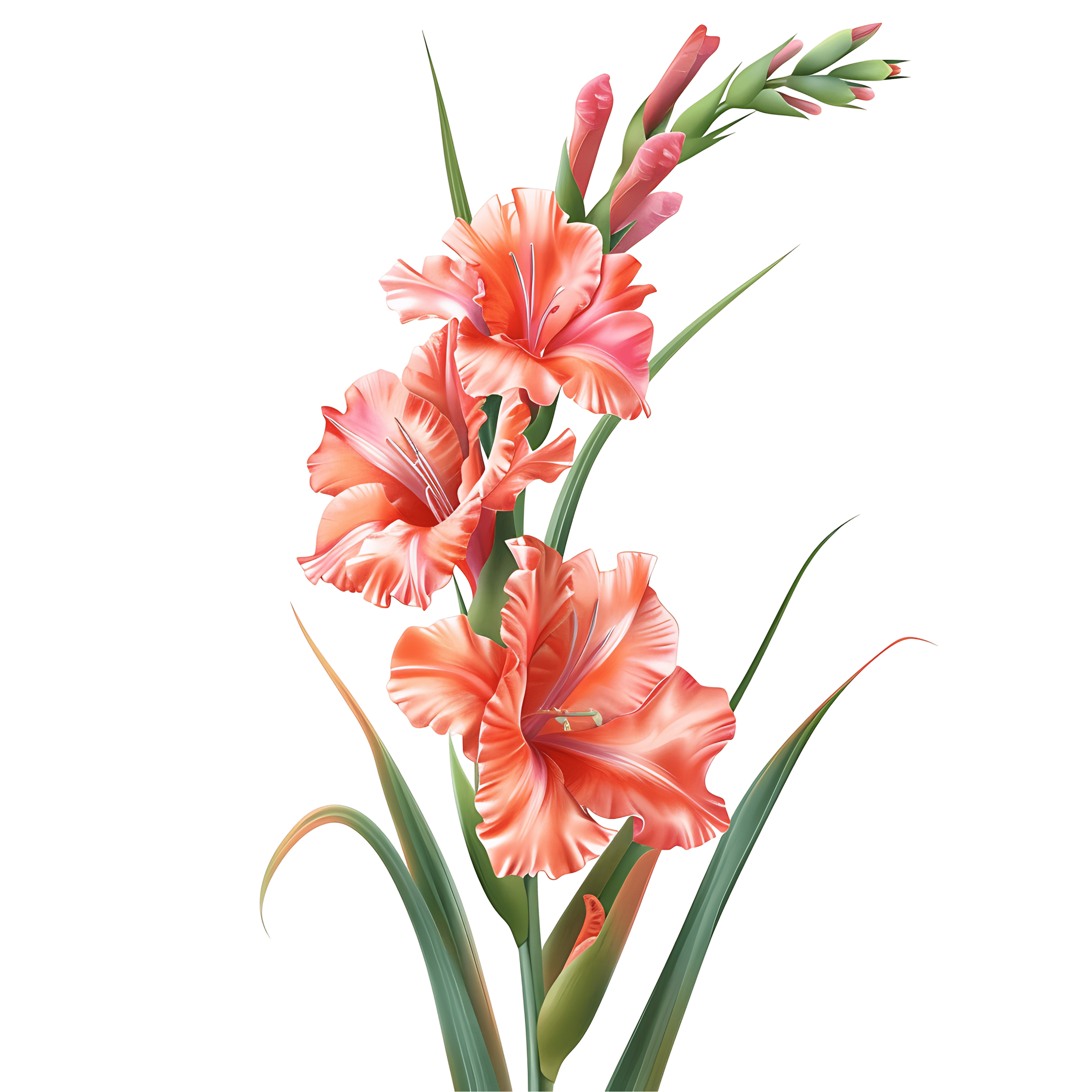 Gladiolus Flower PNG Image No Background Clipart