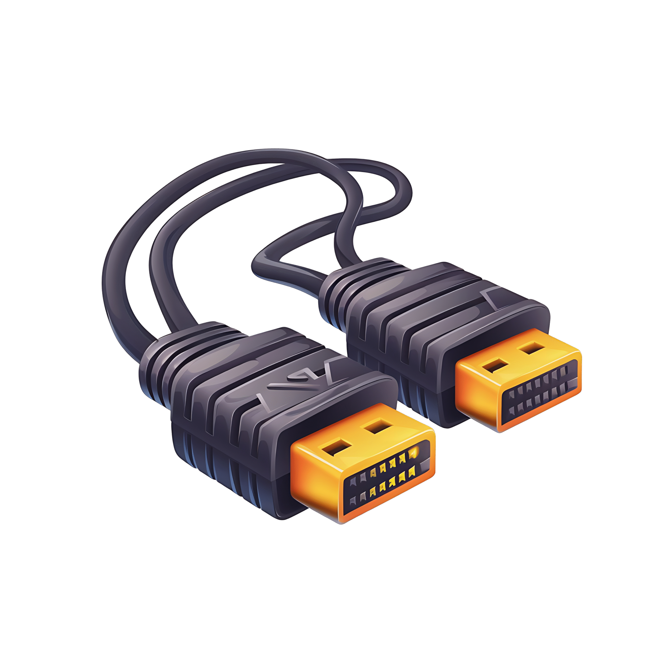 Network Cable PNG HD Realistic Ethernet Wire Design