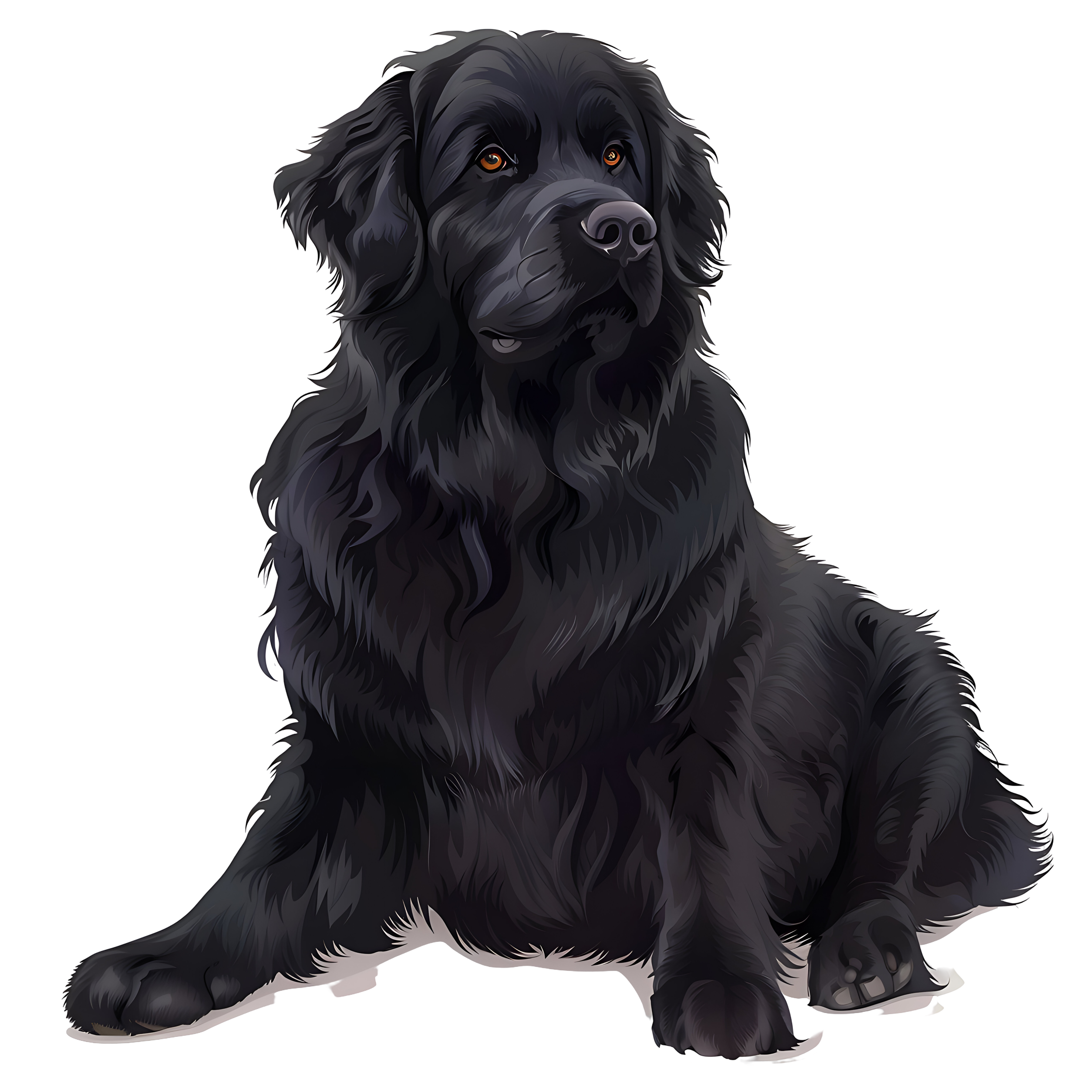 Newfoundland Dog PNG Clipart Free Pet Illustration