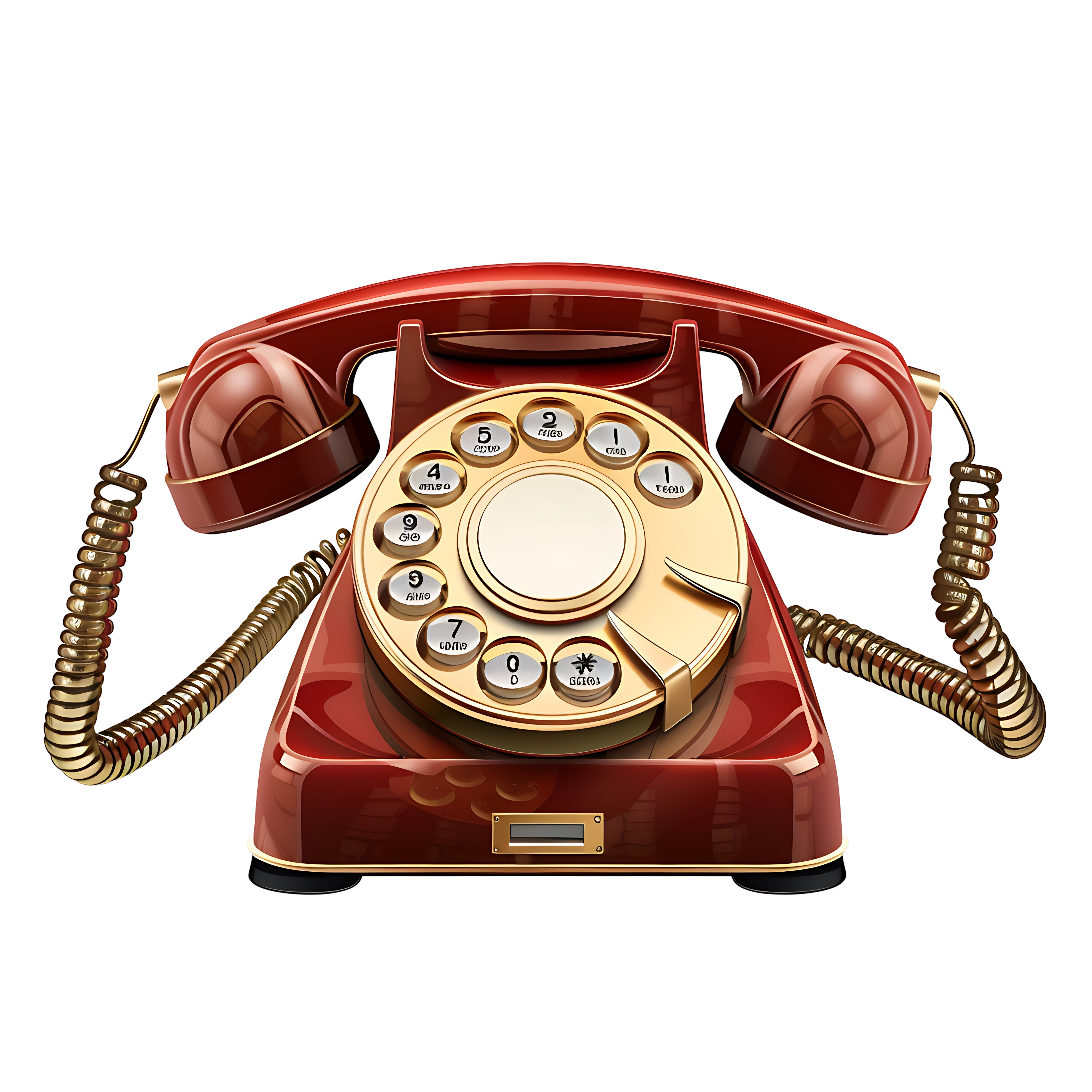 Retro Phone PNG Image High-Quality Transparent Clipart