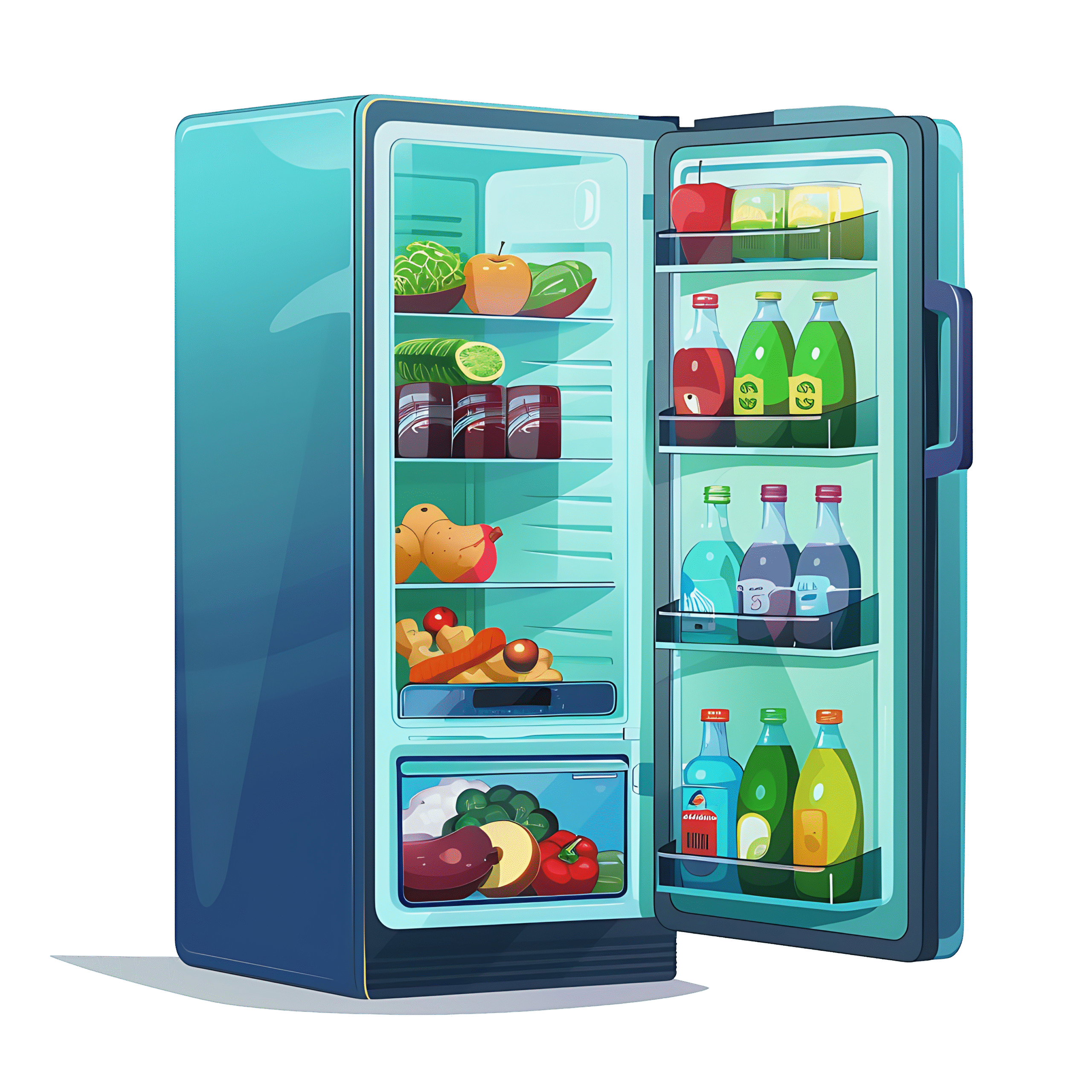 Smart Fridge PNG Free Download Transparent Background