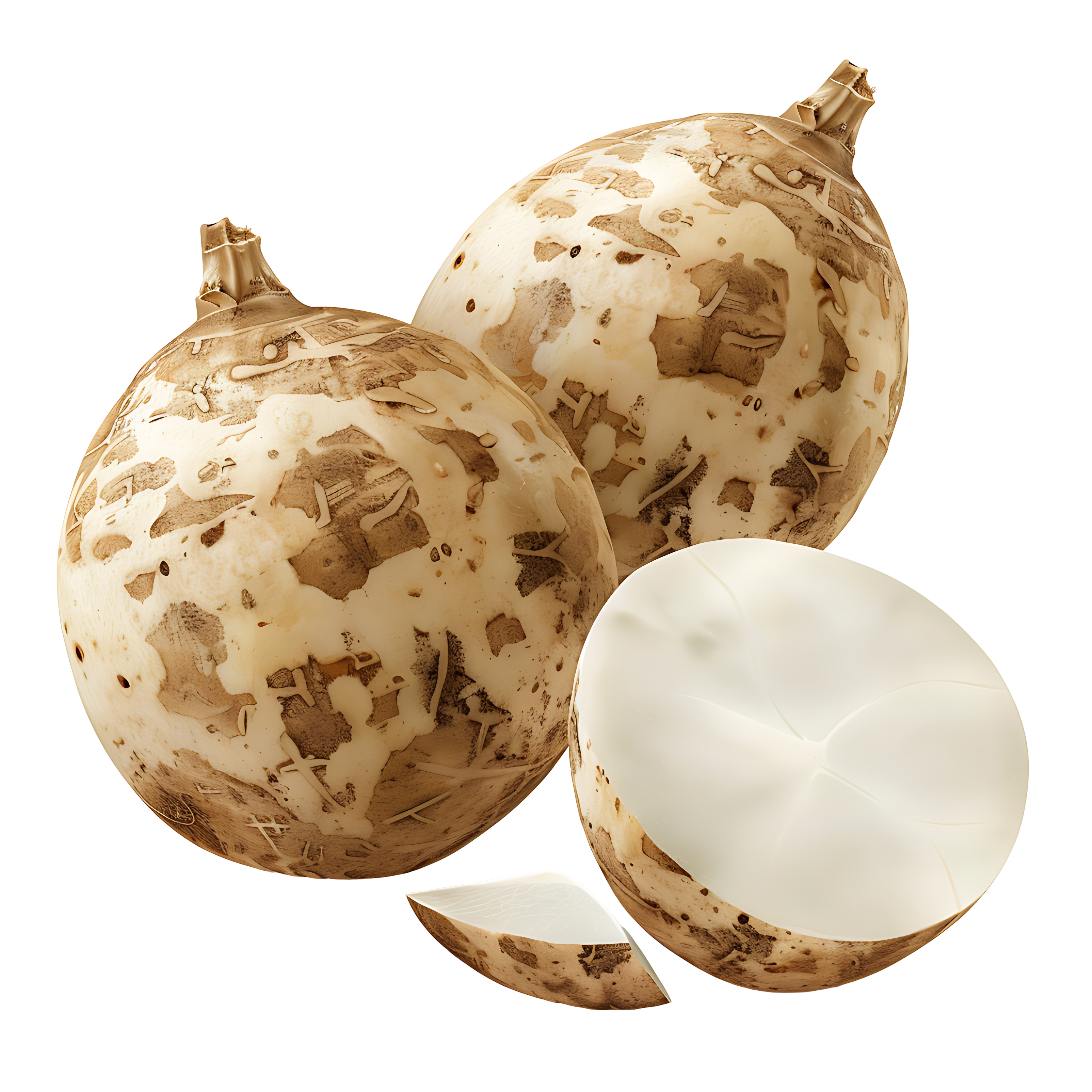 Jicama PNG Transparent High-Quality Free Clipart