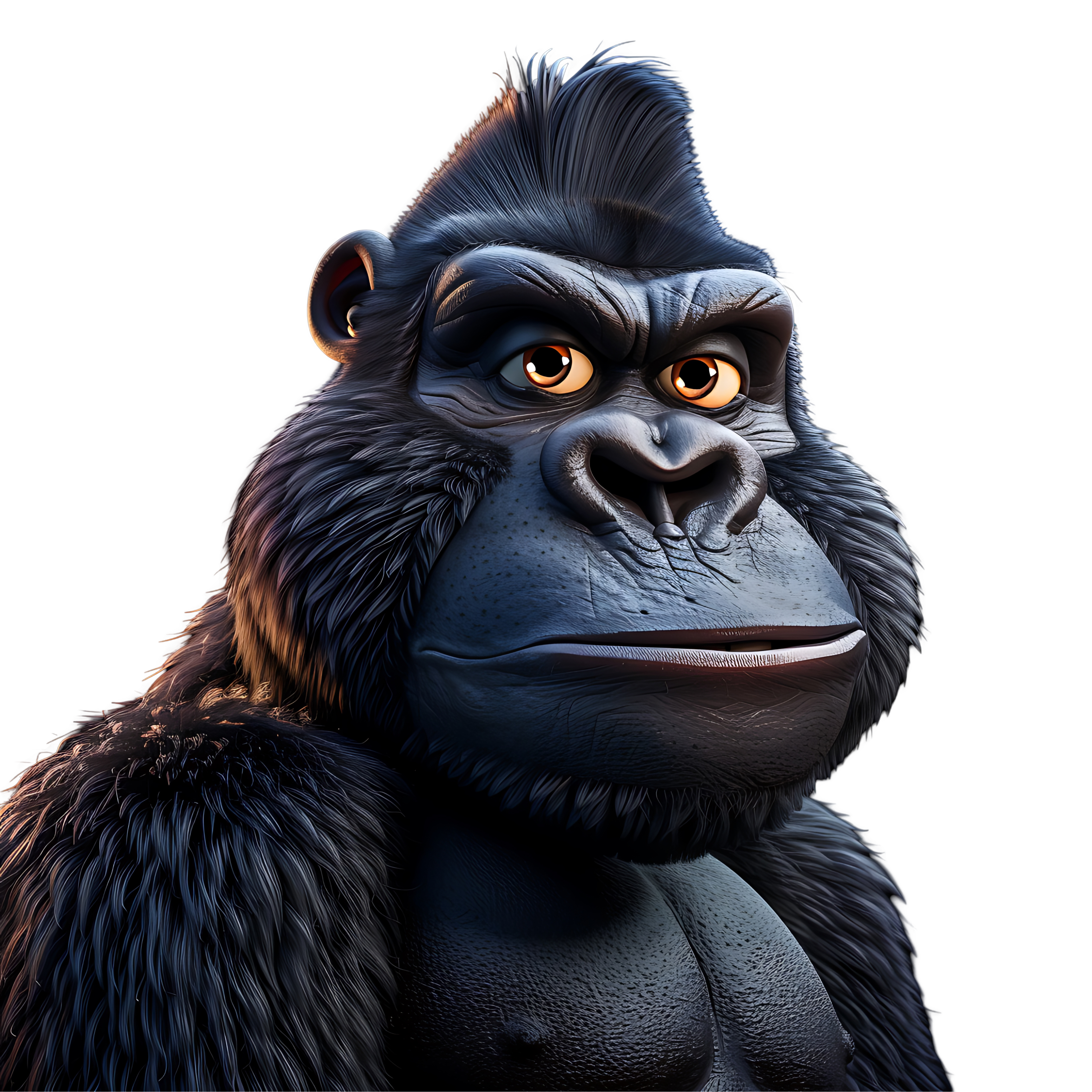 Gorilla PNG Transparent Free Jungle Animal Graphic