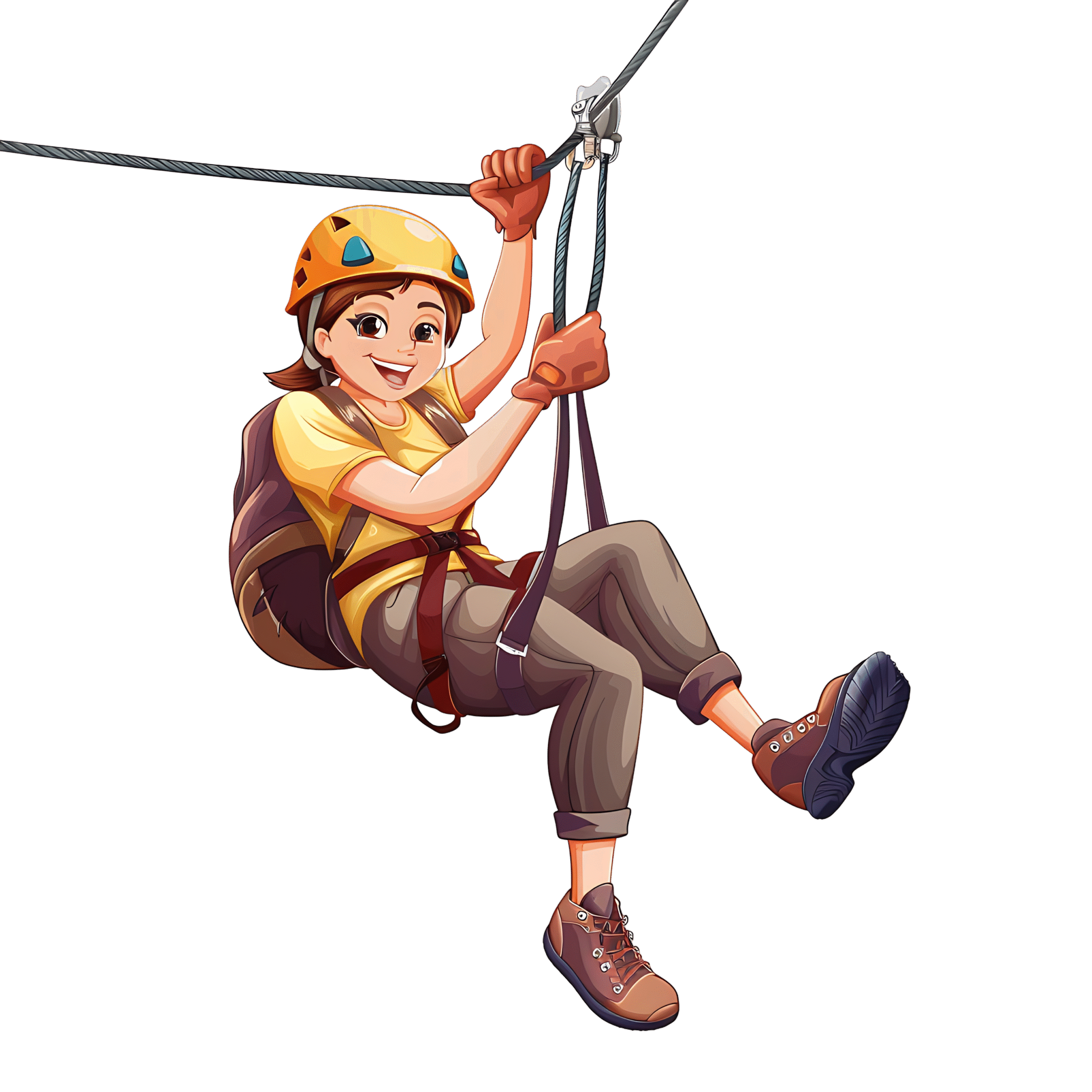Zipliner PNG Transparent Free Adventure Design