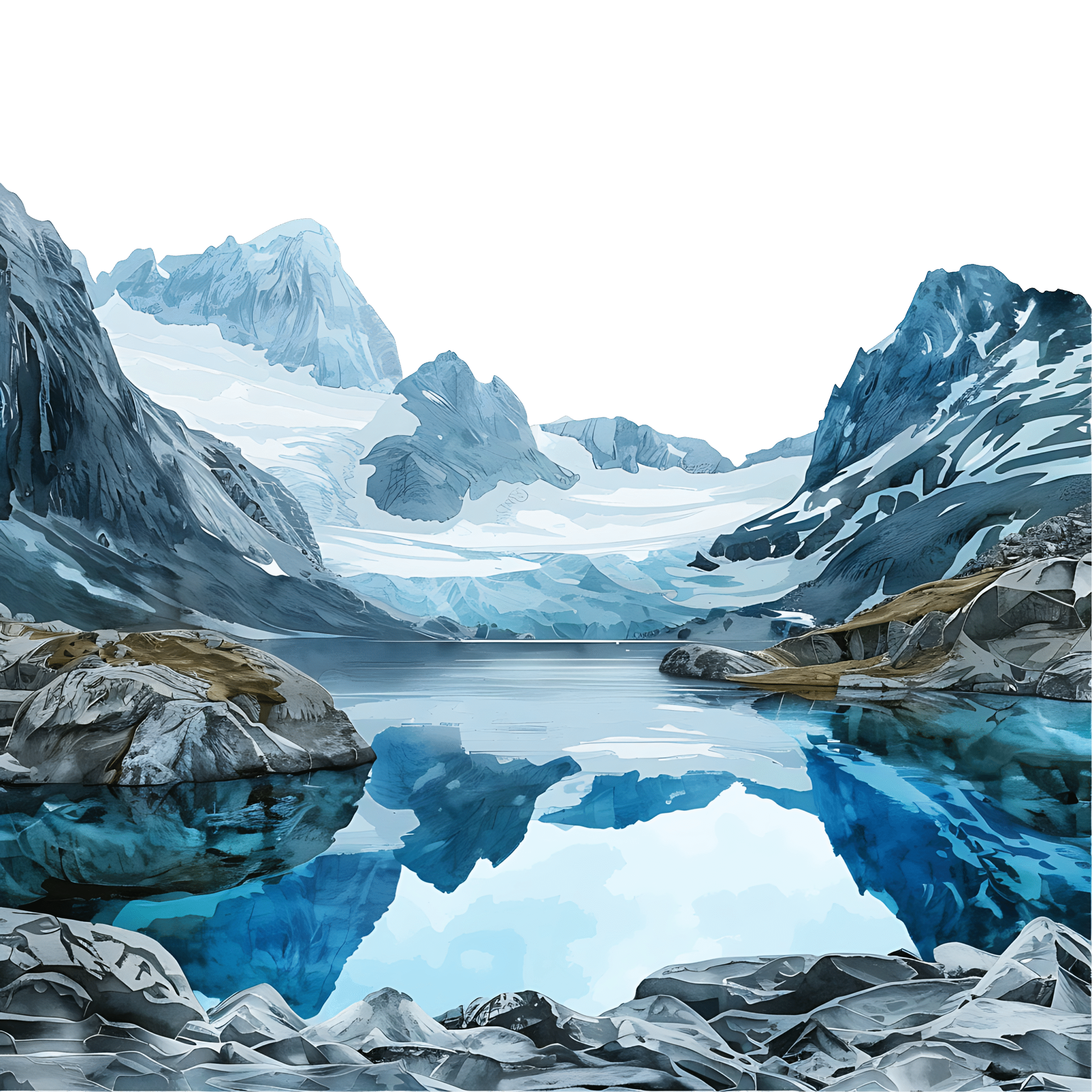 Glacier Lake PNG Transparent Free Nature Landscape