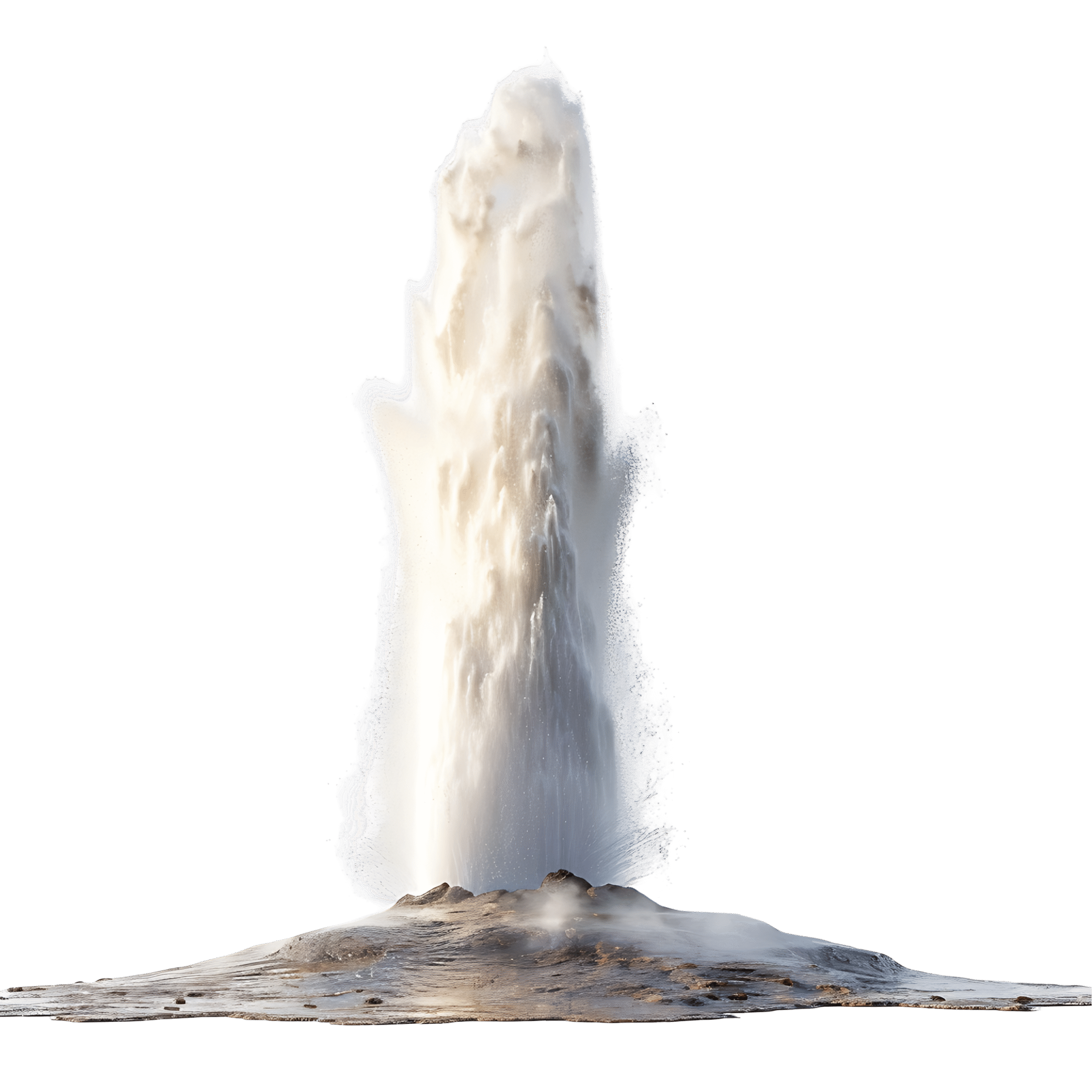 Geyser PNG HD Realistic Steam and Water Eruption