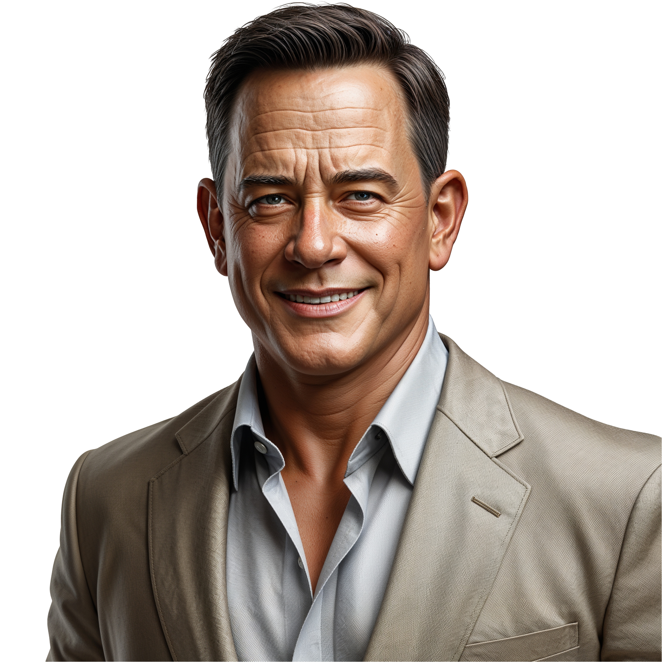 Tom Hanks PNG Face Realistic Transparent Portrait