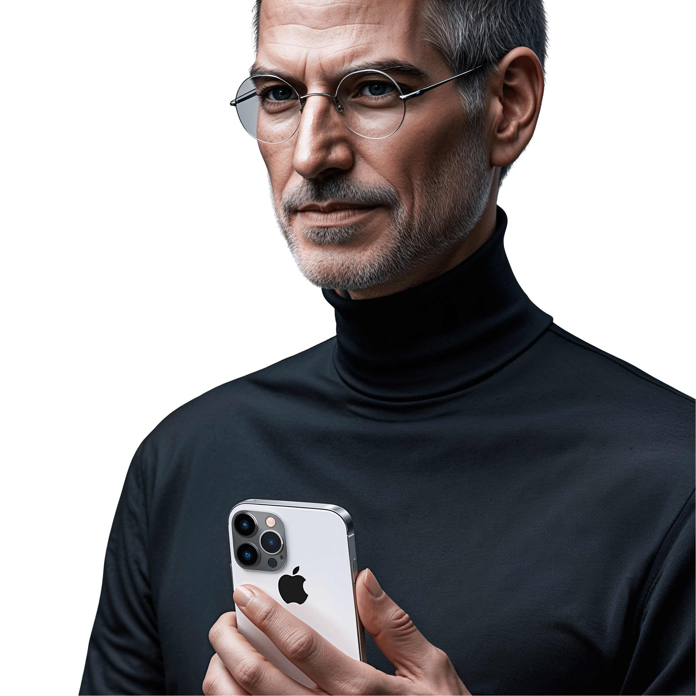 Steve Jobs PNG Portrait Free High-Res Transparent