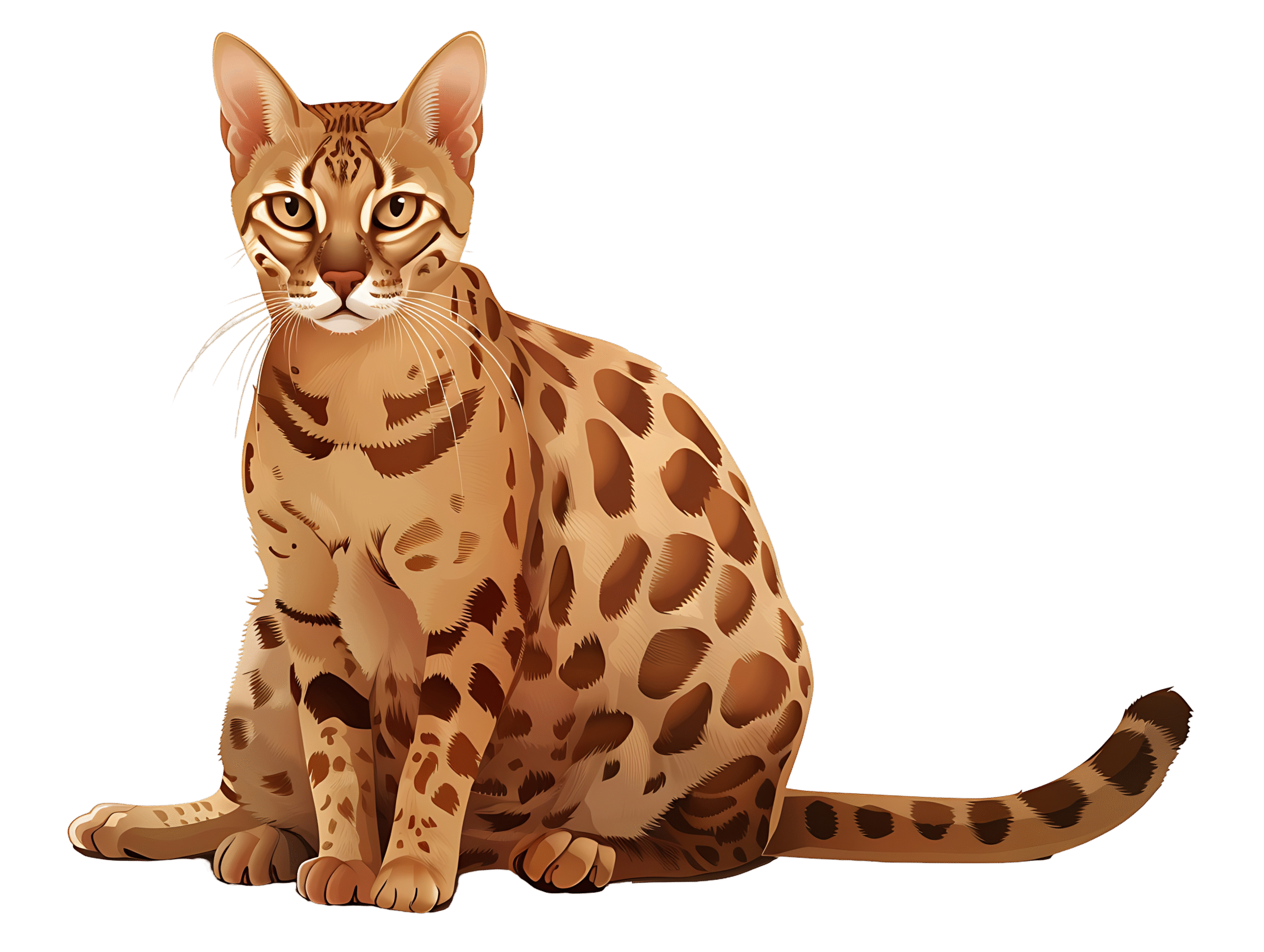 Ocicat PNG Image Cute and Realistic Transparent Clipart