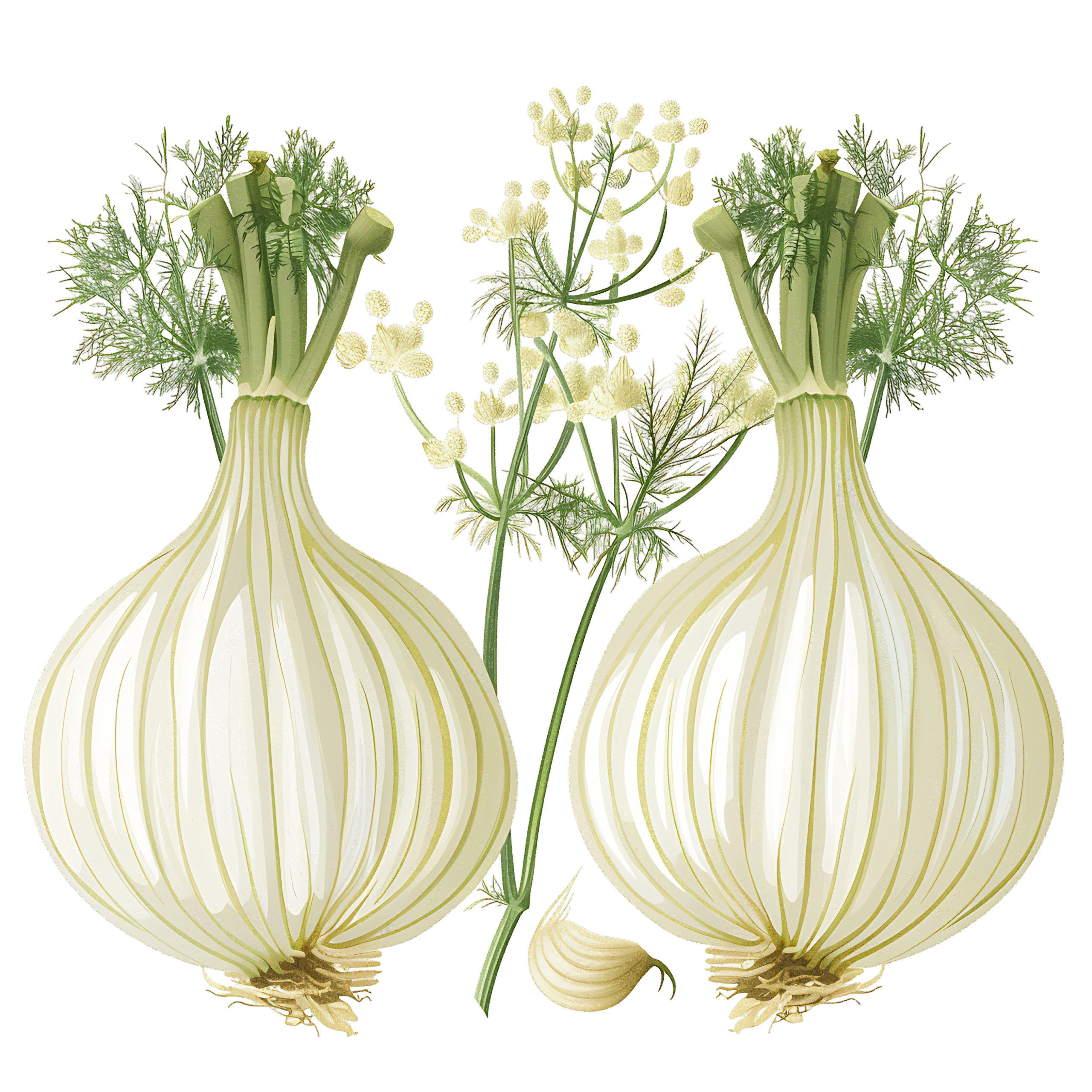 Fennel PNG Image No Background Vegetable Download
