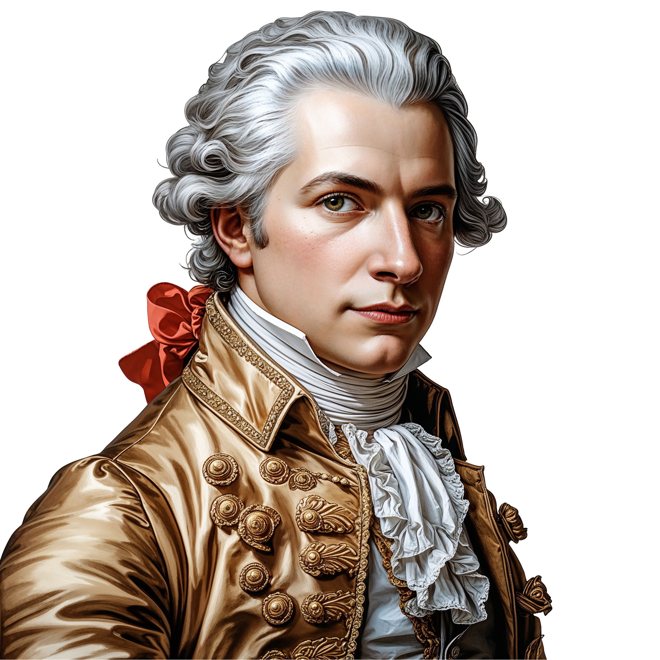 Wolfgang Amadeus Mozart PNG Transparent High-Quality Portrait