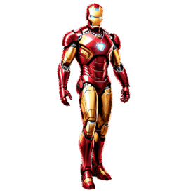 Iron Man PNG Cartoon Fun Transparent Comic Style