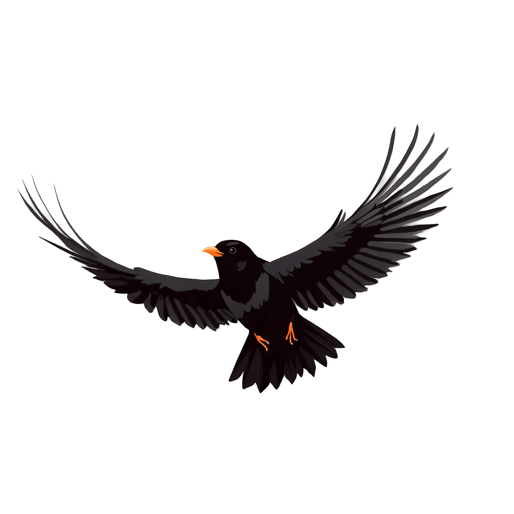 Flying Black Birds PNG Transparent High-Quality Image